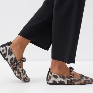 Ganni Leopard Print Flats